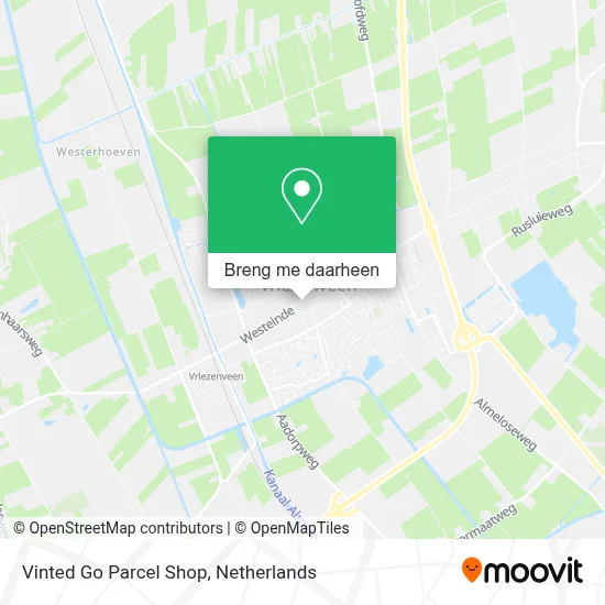 Vinted Go Parcel Shop kaart