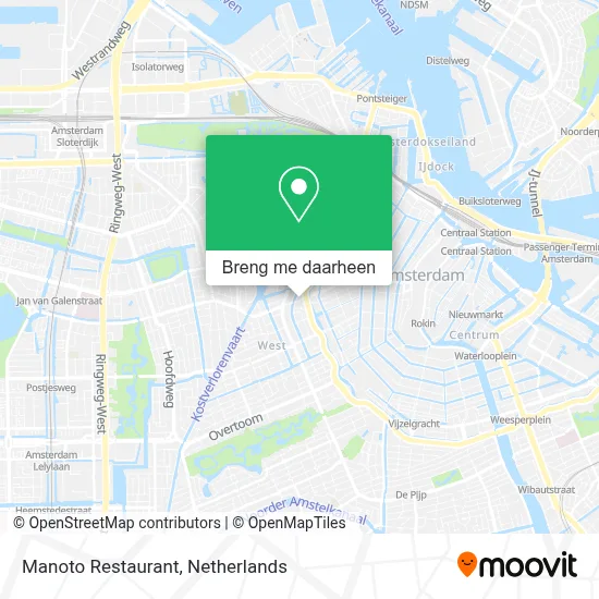 Manoto Restaurant kaart