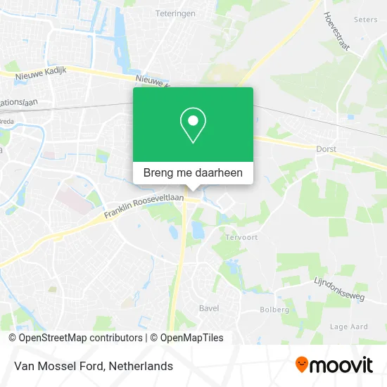 Van Mossel Ford kaart
