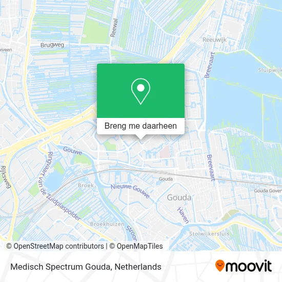 Medisch Spectrum Gouda kaart
