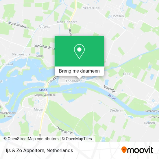 Ijs & Zo Appeltern kaart