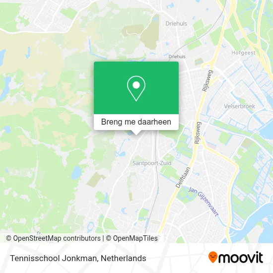 Tennisschool Jonkman kaart