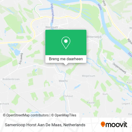 Samenloop Horst Aan De Maas kaart