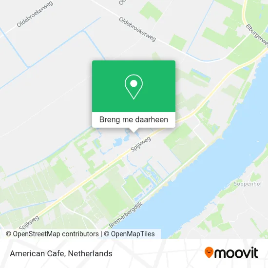 American Cafe kaart