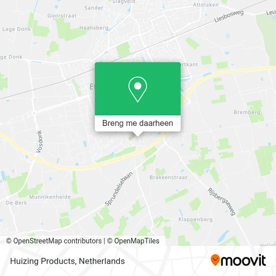 Huizing Products kaart