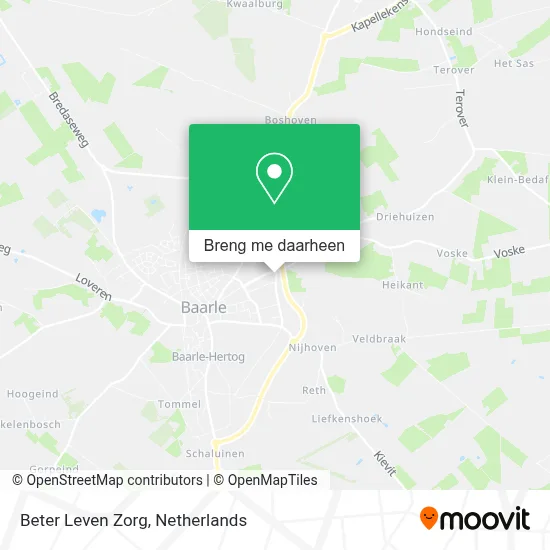 Beter Leven Zorg kaart