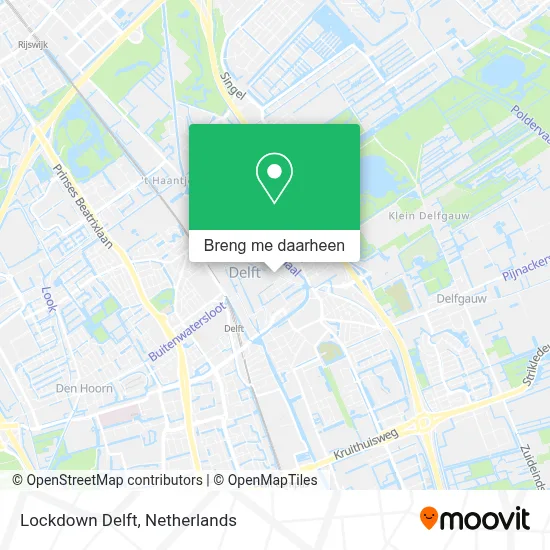 Lockdown Delft kaart