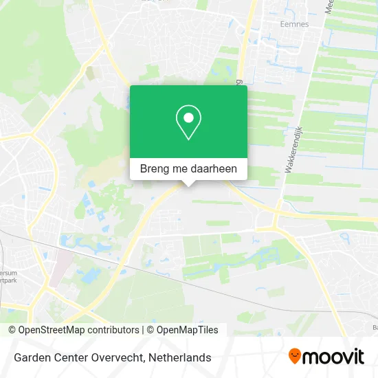 Garden Center Overvecht kaart