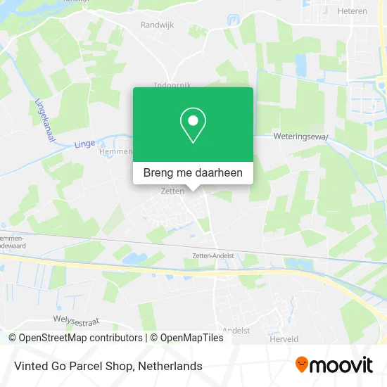 Vinted Go Parcel Shop kaart