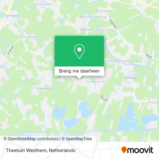 Theetuin Westhem kaart