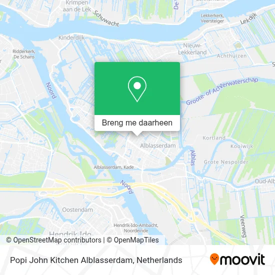 Popi John Kitchen Alblasserdam kaart