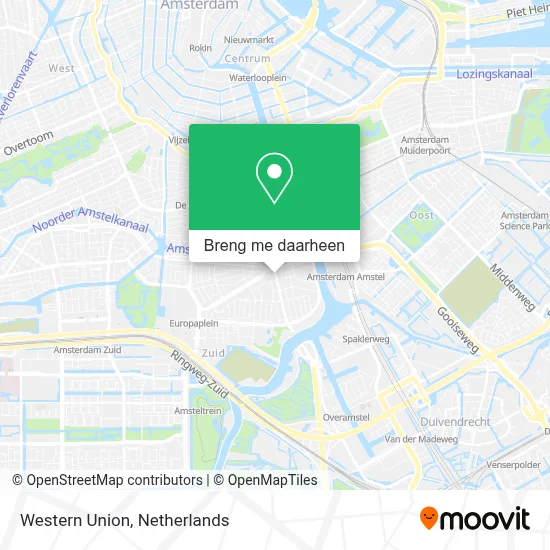 Western Union kaart