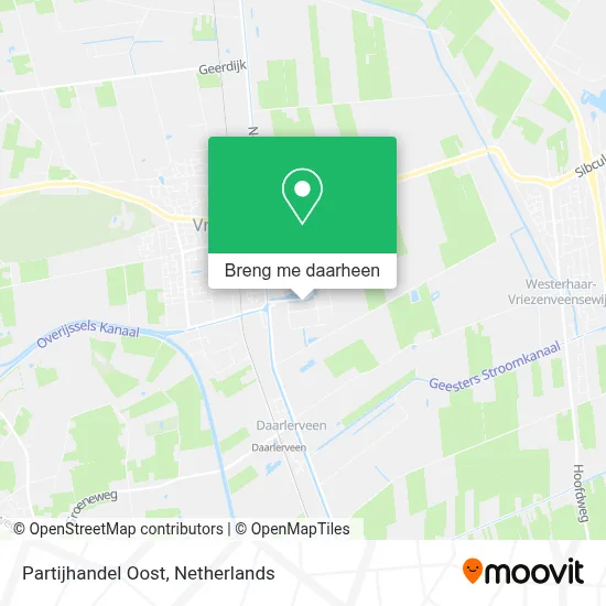 Partijhandel Oost kaart