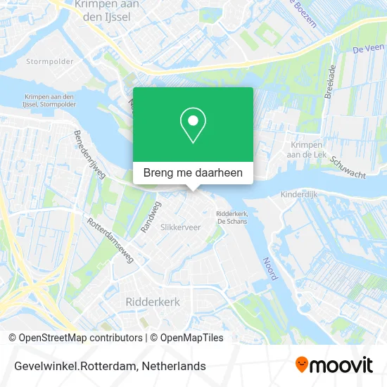Gevelwinkel.Rotterdam kaart
