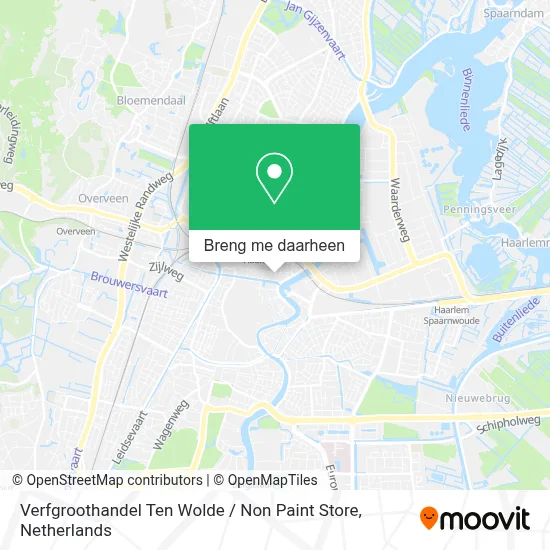 Verfgroothandel Ten Wolde / Non Paint Store kaart