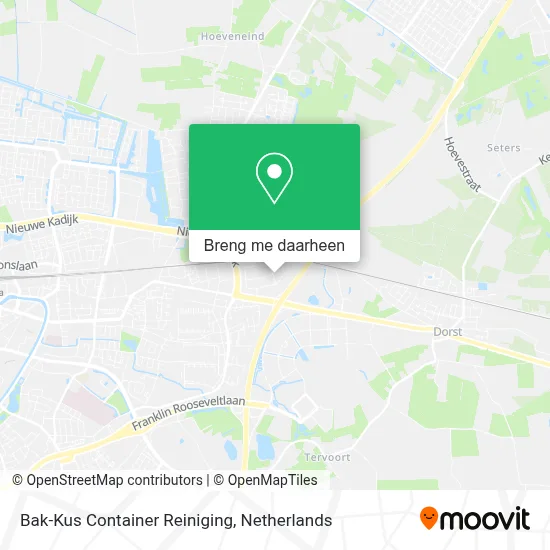 Bak-Kus Container Reiniging kaart