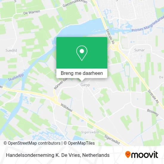 Handelsonderneming K. De Vries kaart