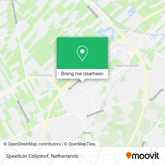 Speeltuin Colijnhof kaart