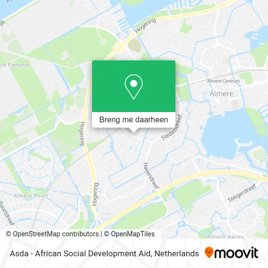 Asda - African Social Development Aid kaart