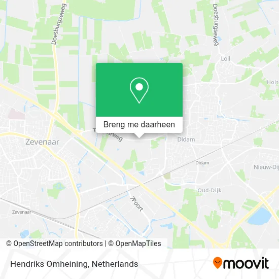 Hendriks Omheining kaart