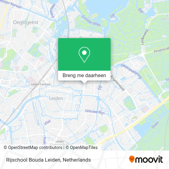 Rijschool Bouda Leiden kaart