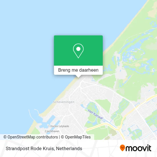 Strandpost Rode Kruis kaart