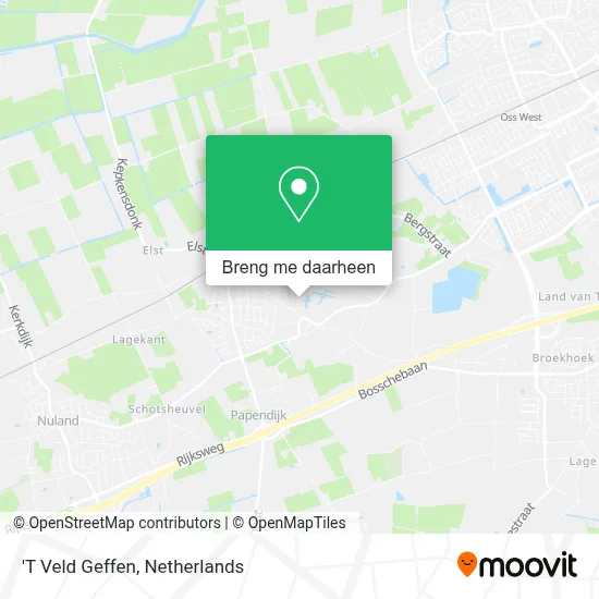 'T Veld Geffen kaart
