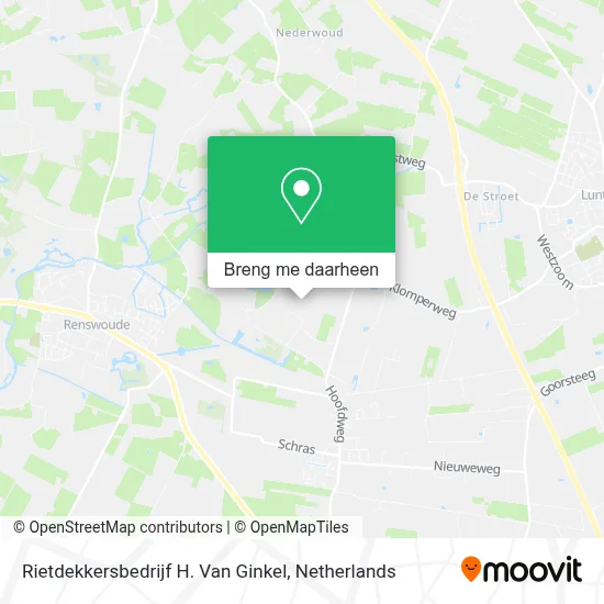 Rietdekkersbedrijf H. Van Ginkel kaart