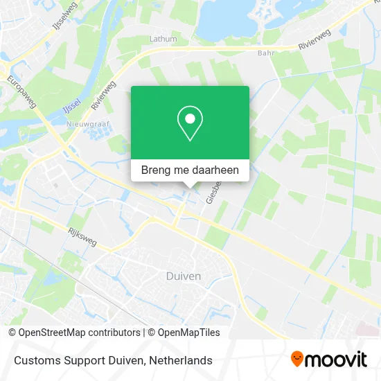 Customs Support Duiven kaart