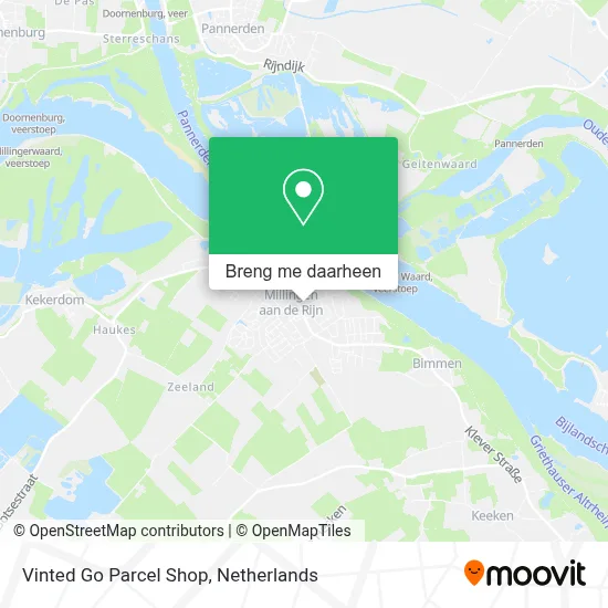 Vinted Go Parcel Shop kaart
