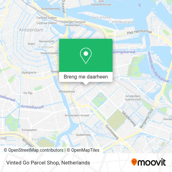 Vinted Go Parcel Shop kaart