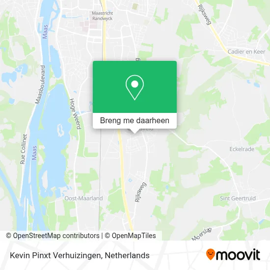 Kevin Pinxt Verhuizingen kaart