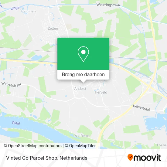 Vinted Go Parcel Shop kaart
