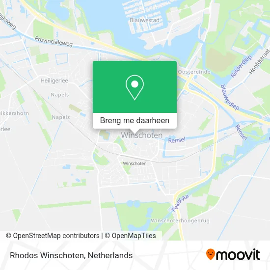 Rhodos Winschoten kaart