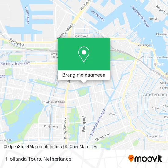 Hollanda Tours kaart
