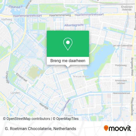 G. Roetman Chocolaterie kaart