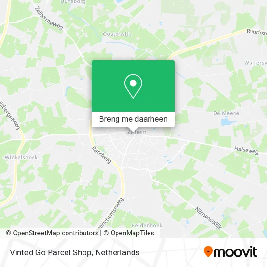 Vinted Go Parcel Shop kaart