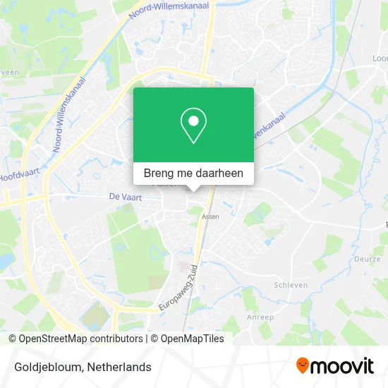 Goldjebloum kaart