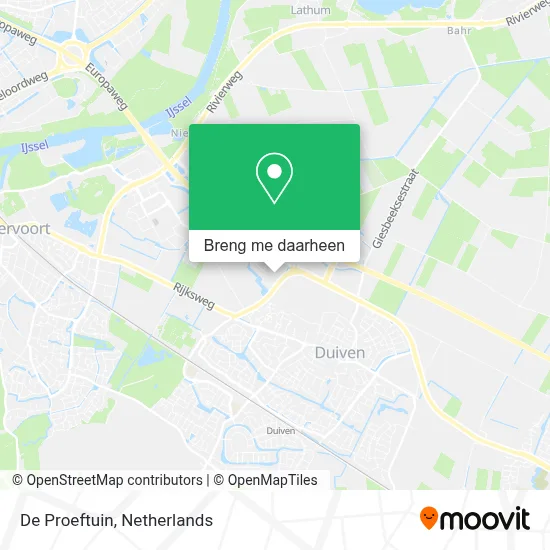 De Proeftuin kaart
