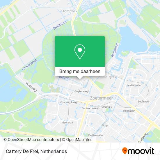 Cattery De Frel kaart