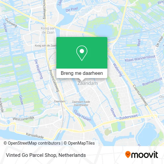 Vinted Go Parcel Shop kaart