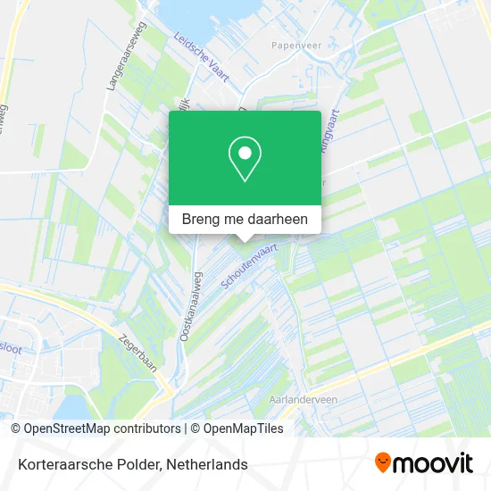 Korteraarsche Polder kaart
