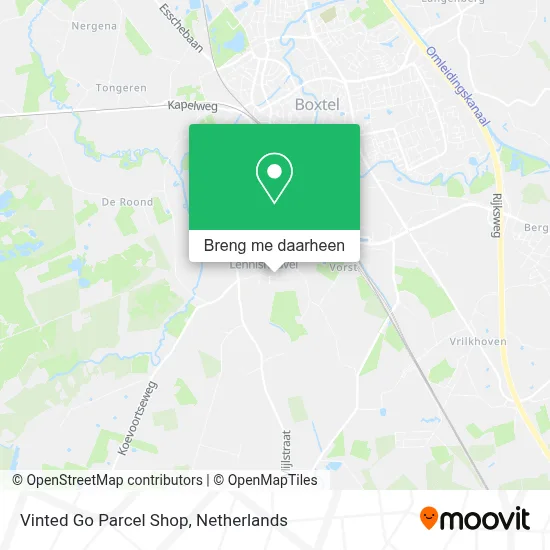 Vinted Go Parcel Shop kaart