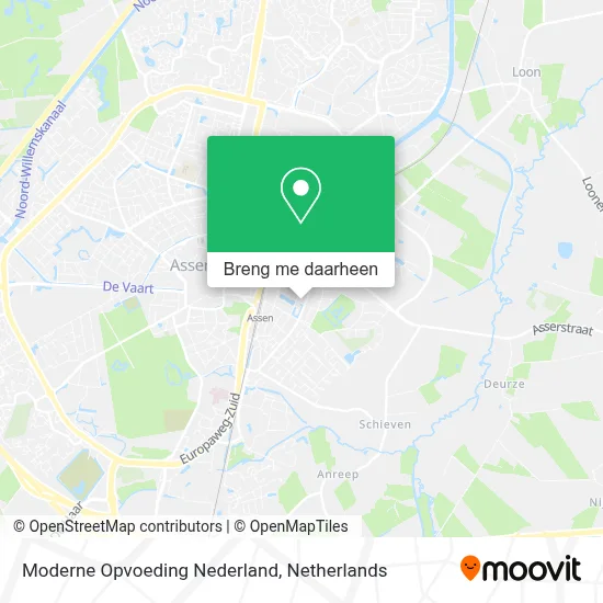 Moderne Opvoeding Nederland kaart