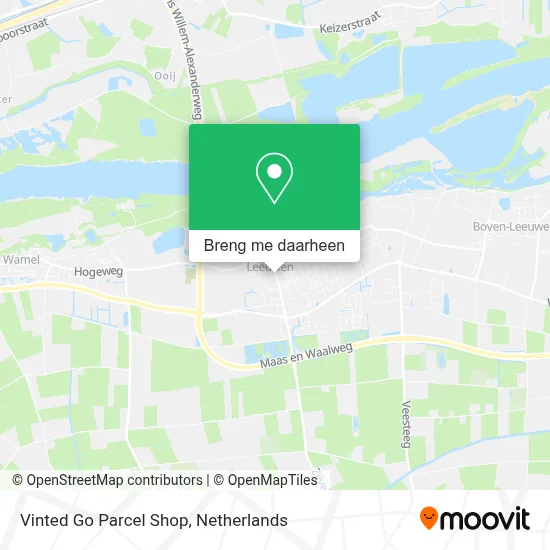 Vinted Go Parcel Shop kaart