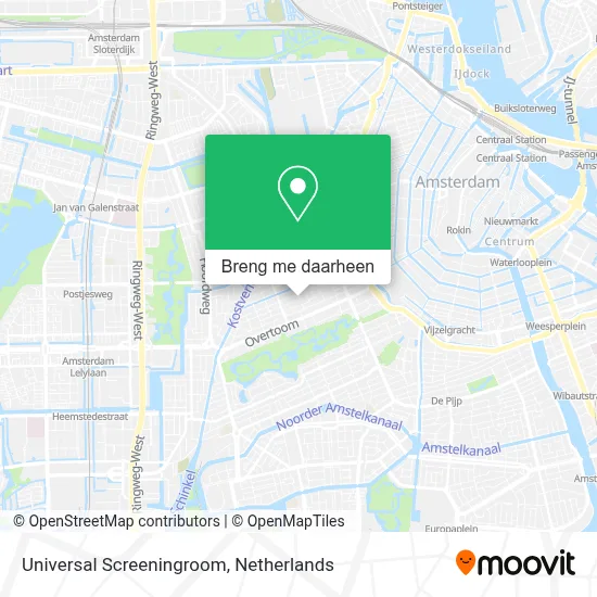 Universal Screeningroom kaart