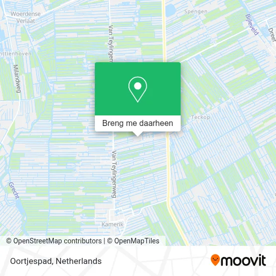 Oortjespad kaart