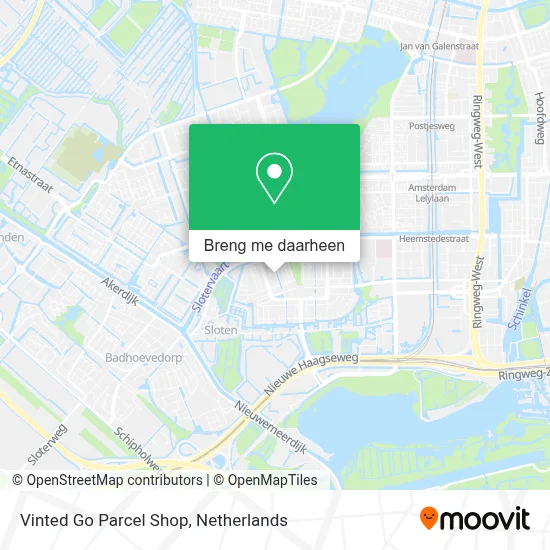 Vinted Go Parcel Shop kaart