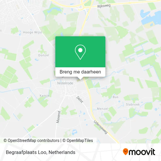 Begraafplaats Loo kaart