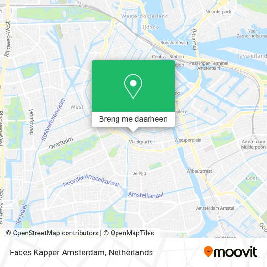 Faces Kapper Amsterdam kaart
